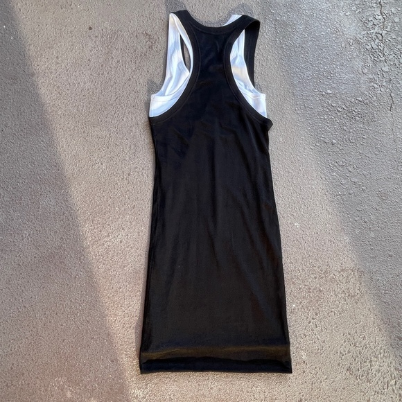 ALEXANDER WANG.T Layered Ribbed Jersey and Stretch-Knit Mini Tank Dress MEDIUM - Picture 10 of 14